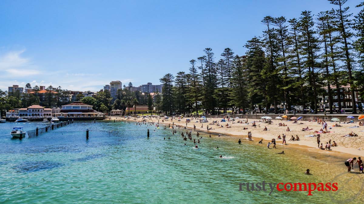 Manly Cove Beach - right by the ferry wharf - is a safe bet. Manly Cove Beach - right by the ferry wharf - is a safe bet.
